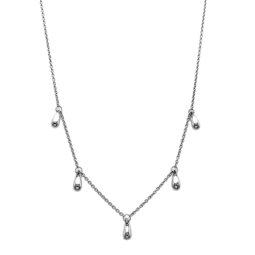 TIFFANY&Co. Teardrop 5P Garland Necklace Pendant by Elsa Peretti, SV925 Silve...
